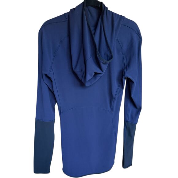 Lululemon Shape Up Pullover Hoodie Women's Size 10 Midnight Navy Nulu Fabric - Picture 8 of 10